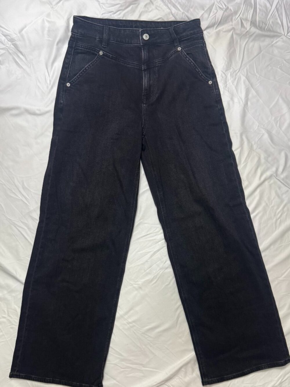 American Eagle Black Wide Leg Jeans Women's Size 4
